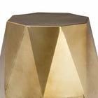 Baxton Studio Salman Geometric Bronze Metal Accent Table - Faceted Modern Side Table for Indoor or Semi-Outdoor Use