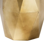 Baxton Studio Salman Geometric Bronze Metal Accent Table - Faceted Modern Side Table for Indoor or Semi-Outdoor Use