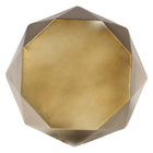 Baxton Studio Salman Geometric Bronze Metal Accent Table - Faceted Modern Side Table for Indoor or Semi-Outdoor Use