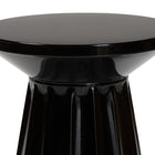 Baxton Studio Ulmer Metal Scalloped Side Table - Modern Round Accent Table for Indoor or Semi-Outdoor Use, Black
