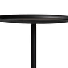 Baxton Studio Webb Black Metal Pedestal Side Table - Modern Accent Table with Round Tray Top for Indoor or Semi-Outdoor Use