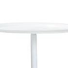 Baxton Studio Webb White Metal Pedestal Side Table - Modern Accent Table with Round Tray Top for Indoor or Semi-Outdoor Use