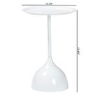 Baxton Studio Webb White Metal Pedestal Side Table - Modern Accent Table with Round Tray Top for Indoor or Semi-Outdoor Use
