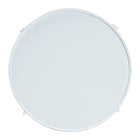 Baxton Studio Laverne White Metal Side Table with Scalloped Tray Top - Round Accent Table with Decorative Base for Indoor or Semi-Outdoor Use