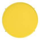 Baxton Studio Laverne Yellow Metal Side Table with Scalloped Tray Top - Round Accent Table with Decorative Base for Indoor or Semi-Outdoor Use