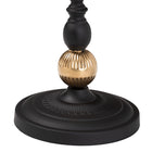 Baxton Studio Javion Modern Glam Round Accent Side Table - Black & Gold Metal End Table with Tray Top for Indoor or Semi-Outdoor Use