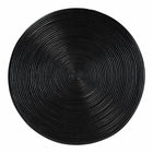 bali & pari Tokyo Laminated Natural Rattan Side Table -  Hourglass Accent Table with Modern Sculptural Design, Boho Chic Style for Living Room or Bedroom, Black