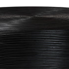 bali & pari Tokyo Laminated Natural Rattan Coffee Table - Handcrafted Bowl-Shaped Center Table for Living Room, Coastal Boho Style Furniture in Black