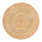 bali & pari Tokyo Laminated Natural Rattan Coffee Table - Handcrafted Bowl-Shaped Center Table for Living Room, Coastal Boho Style Furniture in Natural Brown