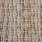 bali & pari Derris Natural Rattan Dining Chair with Cushion - Tall Wingback Side Chair with Solid Mango Wood Legs, Boho Coastal Style for Kitchen or Dining Room Seating, Greywashed