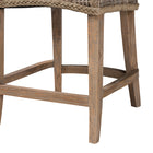 bali & pari Derris Natural Rattan Counter Stool with Cushion - Tall Wingback Stool with Solid Mango Wood Legs and Footrest, Boho Coastal Style for Kitchen Island or Dining Area Seating, Greywashed