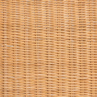 bali & pari Maya Natural Rattan Accent Chair - Hand Woven Wicker Dining Chair with Scalloped Skirt and Cushion, Coastal Boho Style Seating for Dining or Living Room, Light Honey