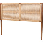 bali & pari Holitz Natural Rope Woven Headboard - Mountable Bed Backboard with Bayur Wood Frame, Modern Boho Accent for Bedroom Decor, King