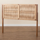 bali & pari Holitz Natural Rope Woven Headboard - Mountable Bed Backboard with Bayur Wood Frame, Modern Boho Accent for Bedroom Decor, King