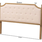 Baxton Studio Lourdes Upholstered Headboard, Queen