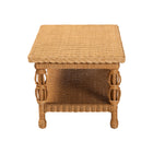 bali & pari Dolby Natural Rattan Coffee Table - Handwoven Wicker Accent Table with Lower Shelf, Coastal Boho Style Living Room Centerpiece