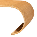 bali & pari Palm Waterfall Natural Rattan Coffee Table - Handwoven Wicker Centerpiece with Curved Silhouette for Boho, Coastal, or Tropical Living Room and Lounge Area