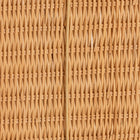 bali & pari Reya Natural Rattan Footstool - Sculptural Handwoven Ottoman with Pedestal Base for Boho, Coastal, or Tropical Lounge and Living Spaces