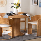 bali & pari Akiko Bohemian Light Honey Rattan 5-Piece Dining Set