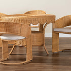 bali & pari Arisu Bohemian Light Honey Rattan 5-Piece Dining Set