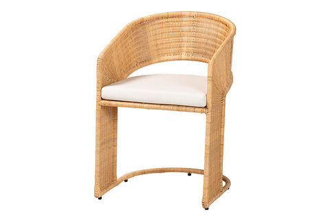 bali & pari Palm Bohemian Light Honey Rattan Dining Chair