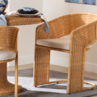 bali & pari Palm Bohemian Light Honey Rattan Dining Chair