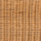 bali & pari Carina Natural Rattan Armchair with Cushion - Handwoven Lounge Chair with U-Shaped Silhouette and Deep Seating for Boho, Coastal, or Tropical Living Spaces