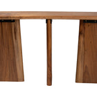bali & pari Caruso Suar Wood Console Table - Live Edge Statement Table for Entryway or Living Room