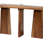 bali & pari Caruso Suar Wood Console Table - Live Edge Statement Table for Entryway or Living Room