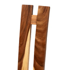 bali & pari Lin Suar Wood 6-Piece Dining Set - Handcrafted Rectangular Solid Wood Table with Four Tall Back Chairs and One Bench, Rustic Modern Kitchen or Dining Room Seating