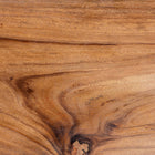 bali & pari Luan Suar Wood 6-Piece Dining Set - Handcrafted Rectangular Solid Wood Table with 4 Mosaic Backrest Chairs and Bench, Rustic Modern Kitchen or Dining Room Seating