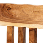 bali & pari Luli 5-Piece Suar Wood Bar Table Set - Modern Bar-Height Dining Set with Sculptural Table and Backrest Stools, Handcrafted Natural Wood Furniture for Kitchen or Entertaining Spaces