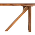 bali & pari Luli Suar Wood Bar Table - Handcrafted Solid Wood Console with Angled Base, Modern Rustic Table for Bar, Kitchen, or Lounge