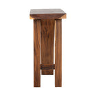 bali & pari Luli Suar Wood Bar Table - Handcrafted Solid Wood Console with Angled Base, Modern Rustic Table for Bar, Kitchen, or Lounge