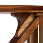 bali & pari Luli Suar Wood Bar Table - Handcrafted Solid Wood Console with Angled Base, Modern Rustic Table for Bar, Kitchen, or Lounge