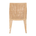 bali & pari Beata Natural Rattan Dining Chair - Handcrafted Wingback Accent Chair with Woven Detailing and Removable Cushion, Coastal Boho Seating for Kitchen or Dining Room