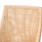 bali & pari Beata Natural Rattan Dining Chair - Handcrafted Wingback Accent Chair with Woven Detailing and Removable Cushion, Coastal Boho Seating for Kitchen or Dining Room