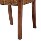 bali & pari Chabela Handwoven Seagrass Dining Chair Set of 2- Solid Mango Wood Frame with Woven Seat and Backrest, Rustic Boho Style Kitchen or Dining Room Seating, Brown