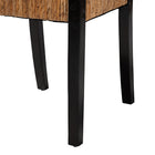 bali & pari Raniya Handwoven Seagrass Dining Chair Set of 2- Solid Mango Wood Frame with Woven Seat and Backrest, Rustic Boho Style Kitchen or Dining Room Seating, Black
