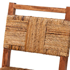 bali & pari Chabela Seagrass Counter Stool Set of 2 - Solid Mango Wood Frame with Woven Seat and Backrest, Rustic Boho Style Dining or Kitchen Island Seating, Brown