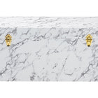 Baxton Studio Brenta Storage Trunk with Lift-Top Lid - Decorative Organizer Chest with Faux Marble Effect, Contemporary Storage Solution