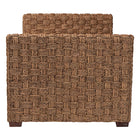 bali & pari Rhinos Handwoven Seagrass Daybed - Twin Size Coastal Boho Bed Frame with Basketweave Design