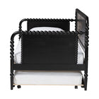 Baxton Studio Lucera Bobbin Daybed with Rolling Trundle - Wooden Bed Frame with Turned Spindle Detailing, Classic Style Sofa Bed for Bedroom or Guest Room, Twin, Black