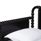 Baxton Studio Lucera Bobbin Daybed with Rolling Trundle - Wooden Bed Frame with Turned Spindle Detailing, Classic Style Sofa Bed for Bedroom or Guest Room, Twin, Black