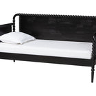 Baxton Studio Lucera Bobbin Daybed - Wooden Spindle Bed Frame, Classic Style Sofa Bed for Bedroom or Guest Room, Twin, Black