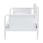 Baxton Studio Lucera Bobbin Daybed - Wooden Bed Frame with Turned Spindle Detailing, Classic Style Sofa Bed for Bedroom or Guest Room, Twin, White