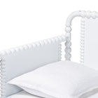 Baxton Studio Lucera Bobbin Daybed - Wooden Bed Frame with Turned Spindle Detailing, Classic Style Sofa Bed for Bedroom or Guest Room, Twin, White