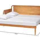 Baxton Studio Lucera Bobbin Twin-To-King Expandable Daybed - Wood Bed Frame with Turned Spindle Detailing, Classic Style Sofa Bed for Bedroom or Guest Room, Oak Brown
