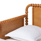 Baxton Studio Lucera Bobbin Twin-To-King Expandable Daybed - Wood Bed Frame with Turned Spindle Detailing, Classic Style Sofa Bed for Bedroom or Guest Room, Oak Brown