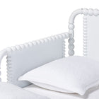 Baxton Studio Lucera Bobbin Twin-To-King Expandable Daybed - Wood Bed Frame with Turned Spindle Detailing, Classic Style Sofa Bed for Bedroom or Guest Room, White